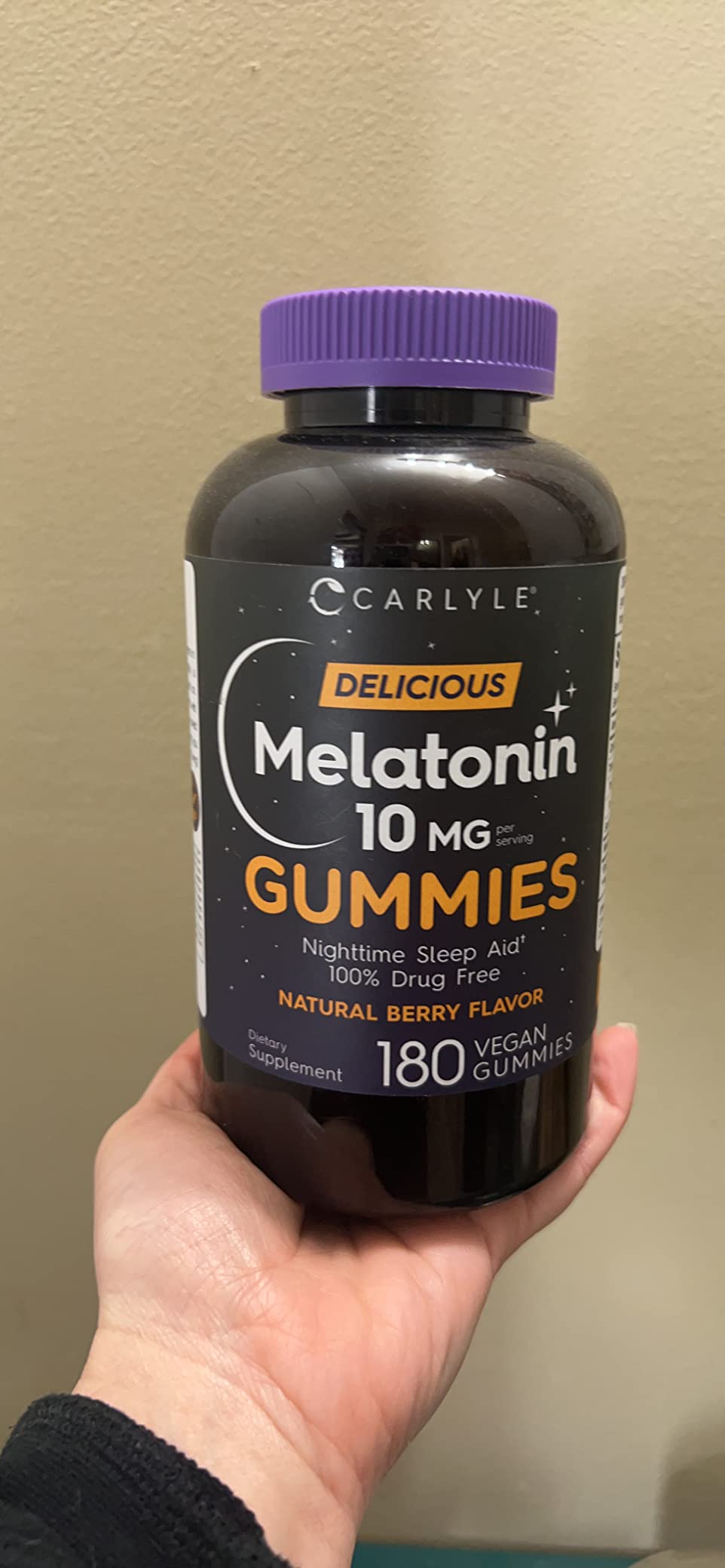 Carlyle Melatonin Gummies 10mg | 180 Count | Berry Flavor customer photo 2
