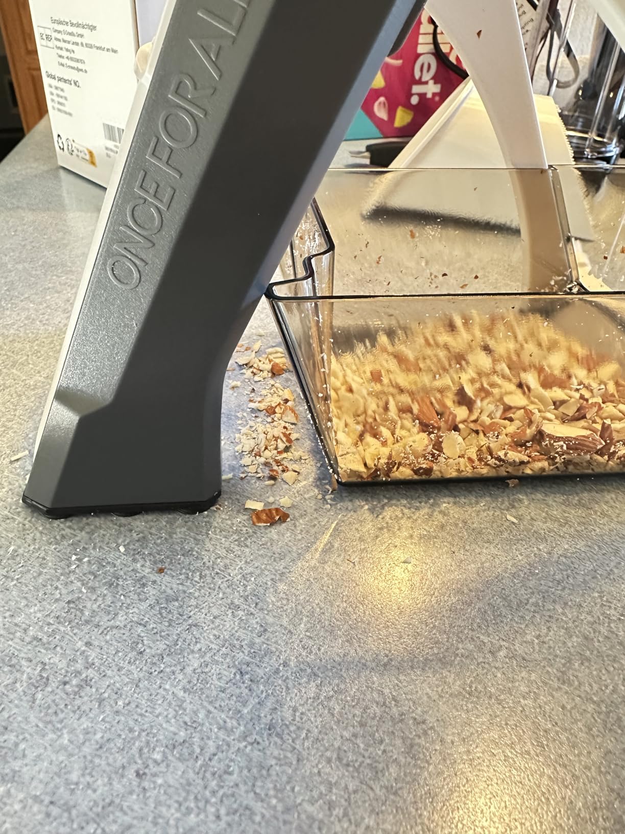 ONCE FOR ALL Safe Mandoline Slicer Kitchen, All in 1 Vegetable Slicer, Gray customer photo 2