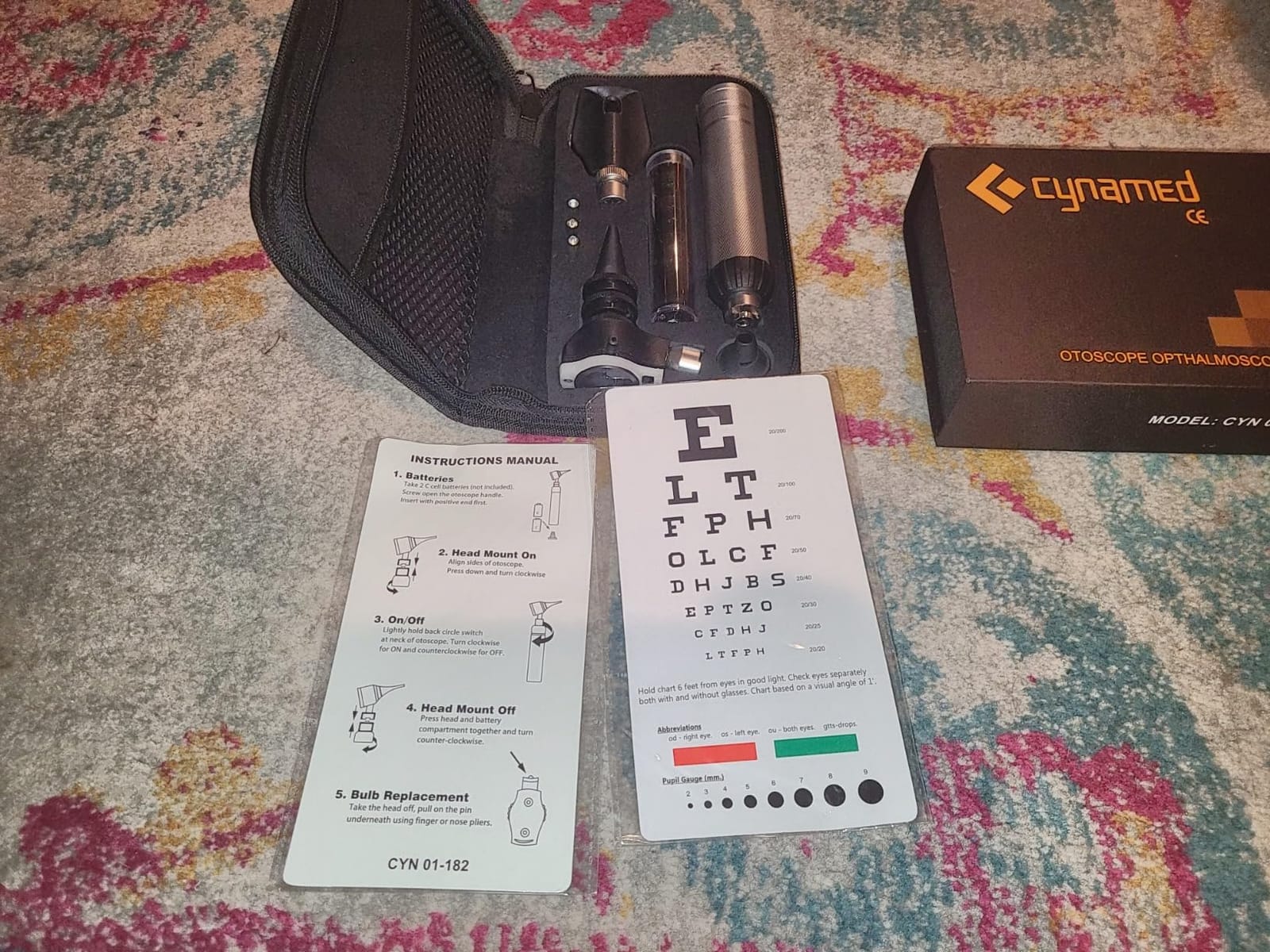 Cynamed 2-in-1 Ear Scope Set - Multi-Function Otoscope for Ear, Nose & Eye Examination- Professional Kit for Home and Medical Students - Sight Chart, Replacement Tips, and Carry Case customer photo 2