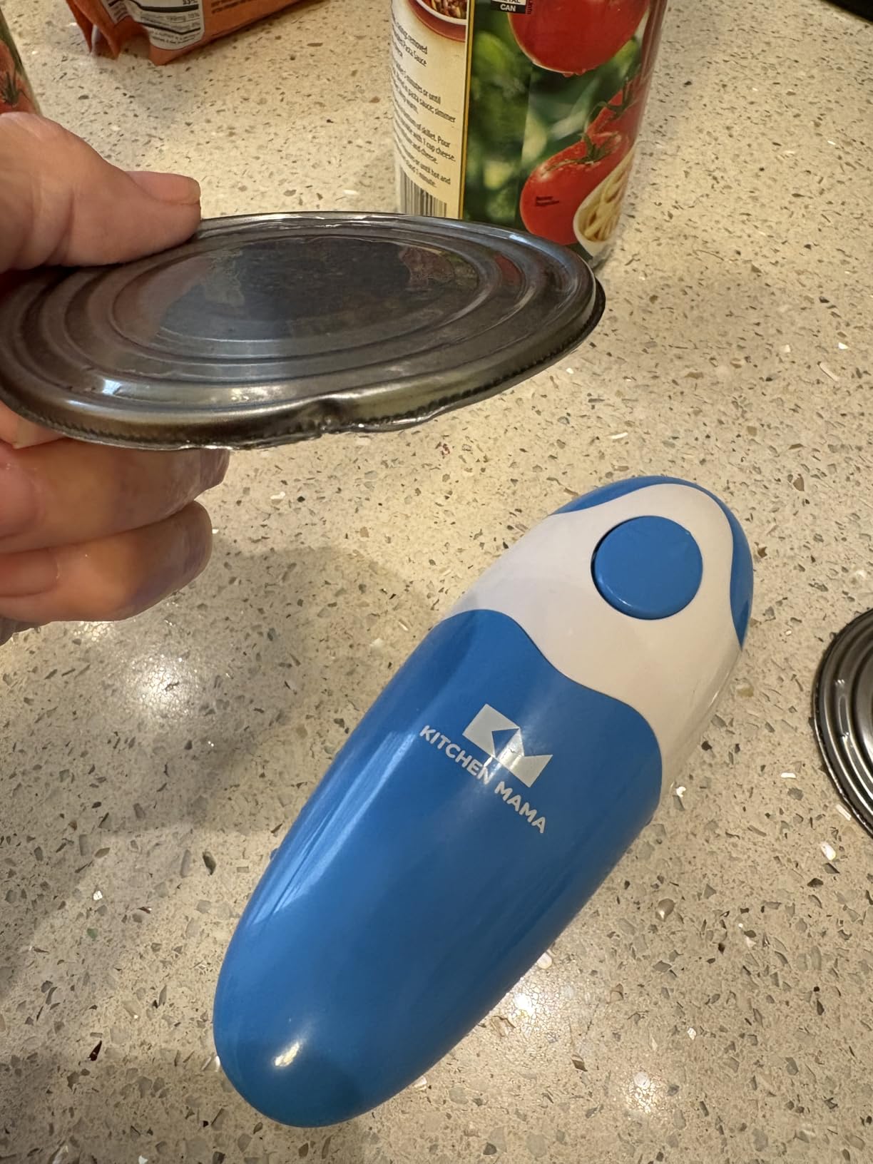 Kitchen Mama Auto Electric Can Opener, Battery Operated, Sky Blue customer photo 2