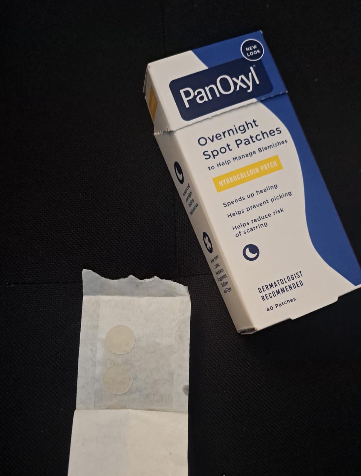 PanOxyl PM Overnight Spot Patches, Advanced Hydrocolloid Healing Technology, Fragrance Free, 40 Count Pack of 1 customer photo 2
