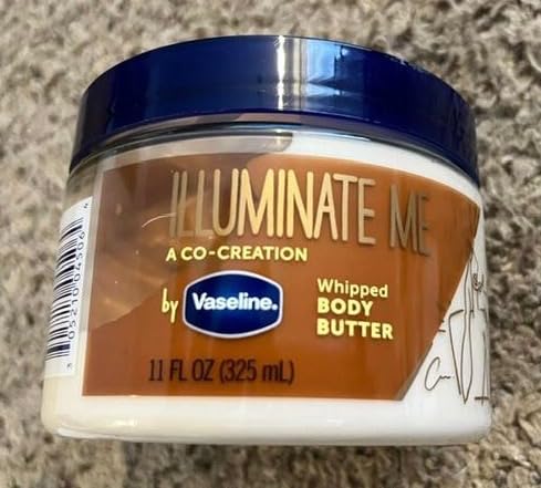 Vaseline Illuminate Me Shea Butter Whipped Body Butter for Melanin Rich Skin Provides 24 Hour Moisturization for Dry Skin 11 oz customer photo 1