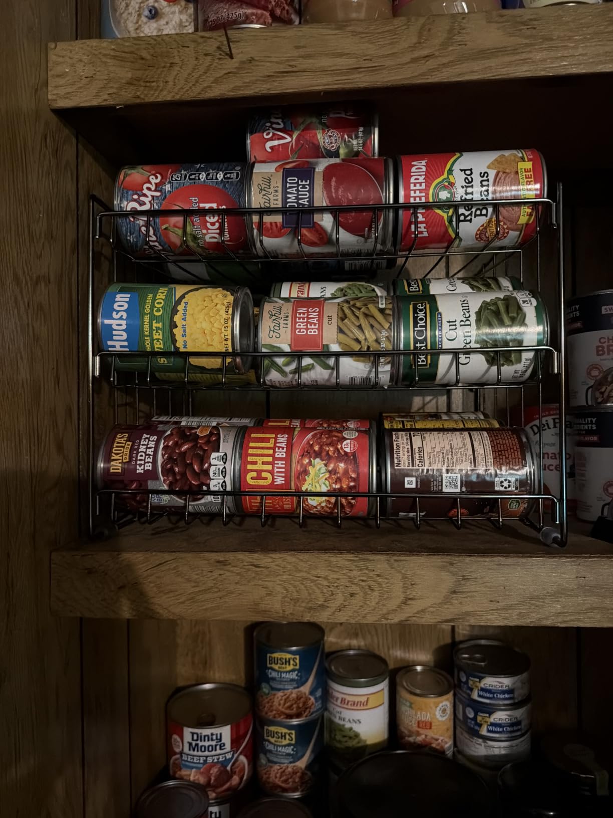 Kitchen Details 3 Tier Can Organizer | Chrome Steel Canned Food Storage Rack | Holds 36 Cans | Space-Saving Pantry & Cabinet Storage Solution | Easy Access to Canned Goods | Freestanding Design customer photo 1