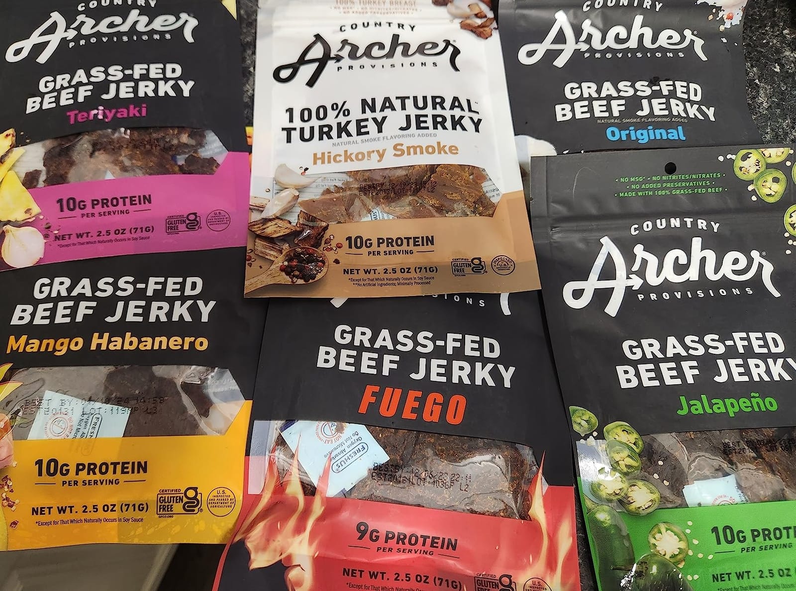 Archer Beef Jerky Variety Pack, Grass Fed Beef - 2.5 Oz, 6 Pack customer photo 2