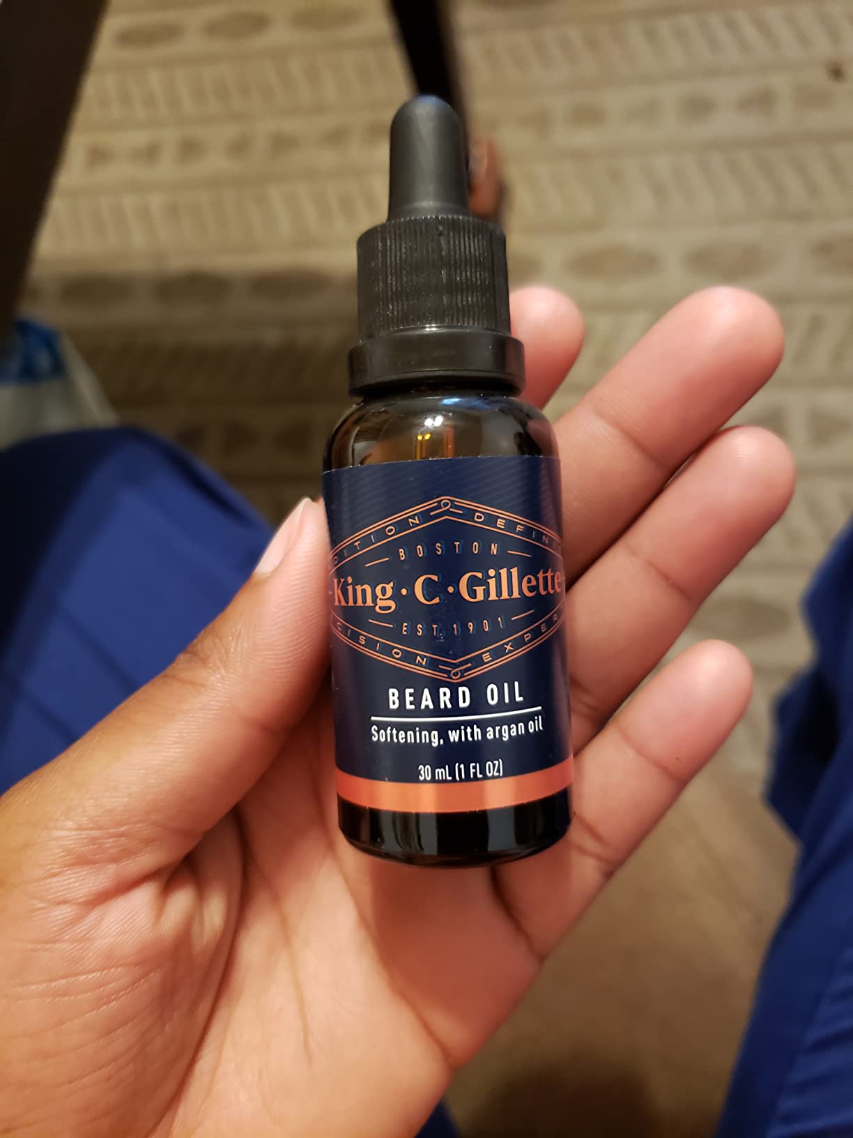 King C. Gillette Beard Oil for Men - Argan, Jojoba, Avocado, Macadamia Seed and Almond Oils - Moisturize and Soften Beard customer photo 1