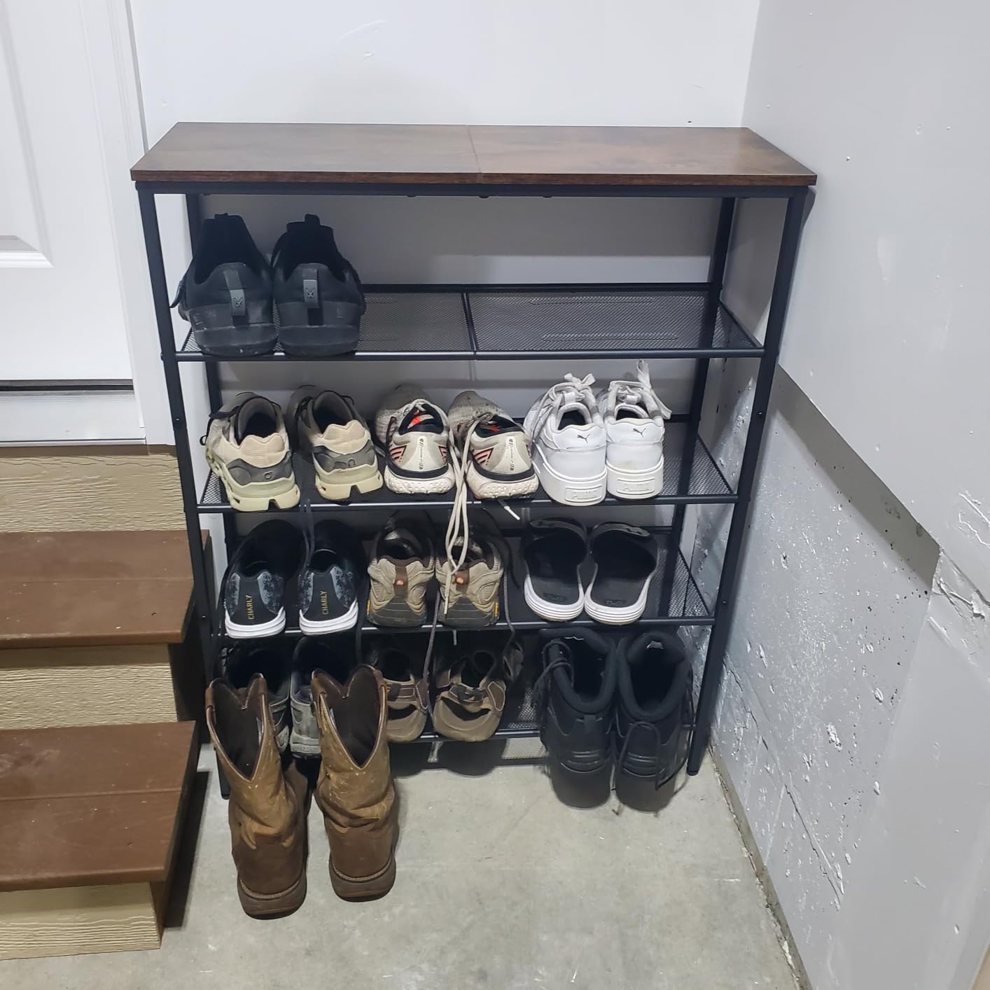VASAGLE 6-Tier Shoe Rack, 24-30 Pairs, Metal Mesh customer photo 1