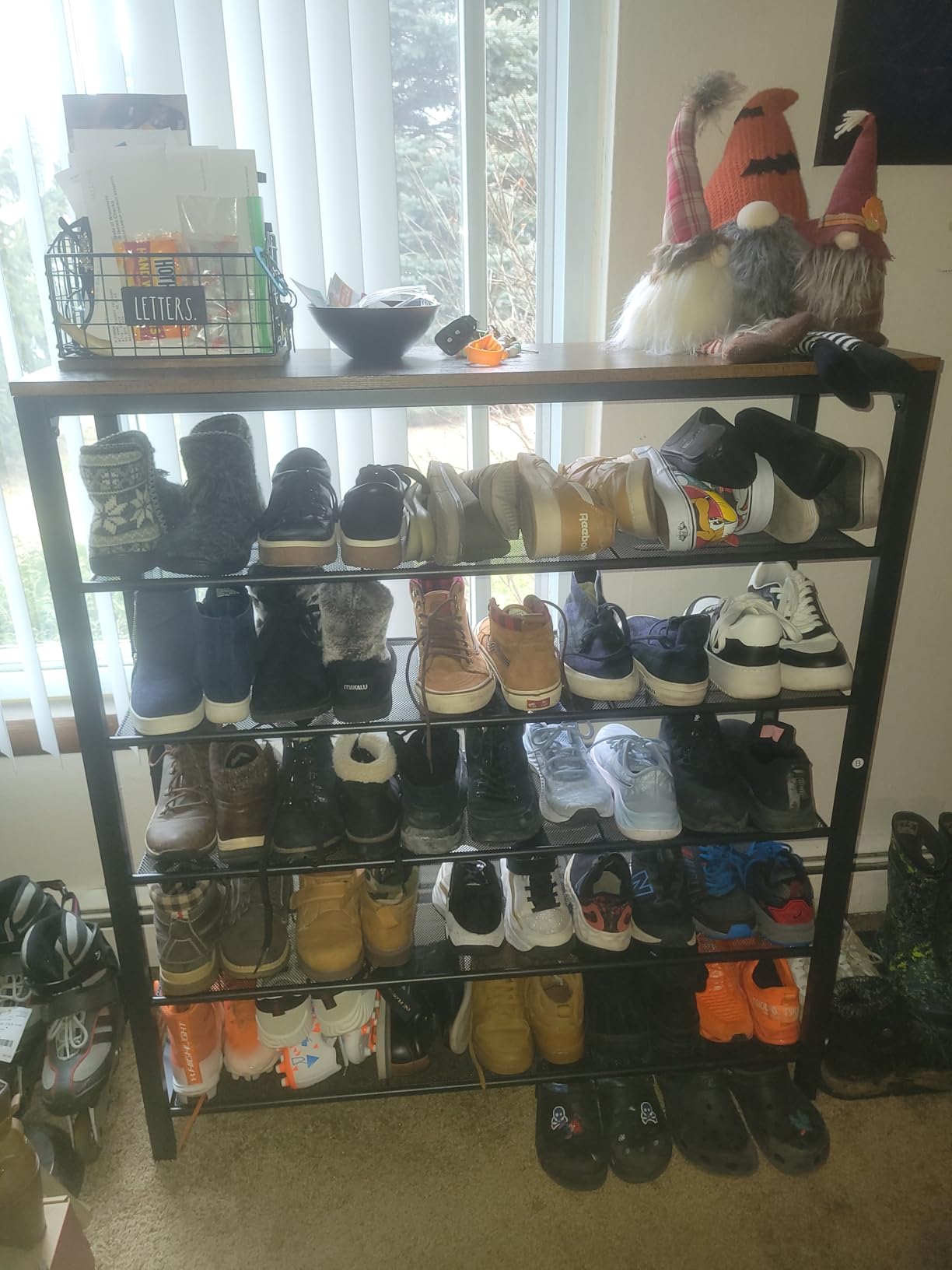 VASAGLE 6-Tier Shoe Rack, 24-30 Pairs, Metal Mesh customer photo 2