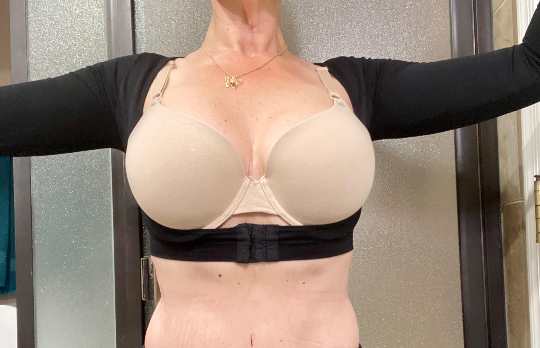 KSKshape Arm Shaper for Women Arm Compression Sleeves Post Surgical Slimming Sleeves Posture Corrector Tops Shapewear customer photo 1