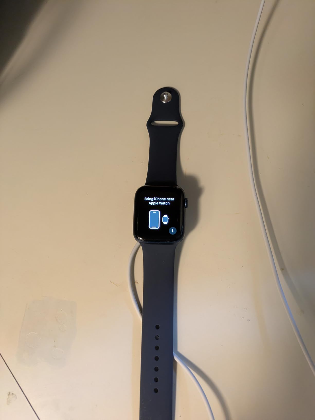 Apple Watch Series 6 (GPS, 44mm) - Blue Aluminum Case with Deep Navy Sport Band (Renewed) customer photo 1