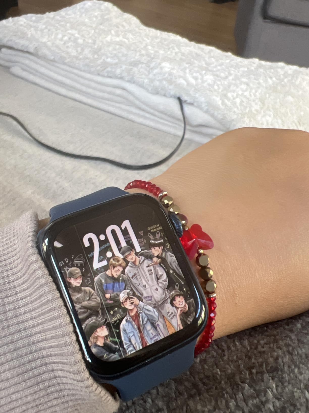 Apple Watch Series 6 (GPS, 44mm) - Blue Aluminum Case with Deep Navy Sport Band (Renewed) customer photo 2