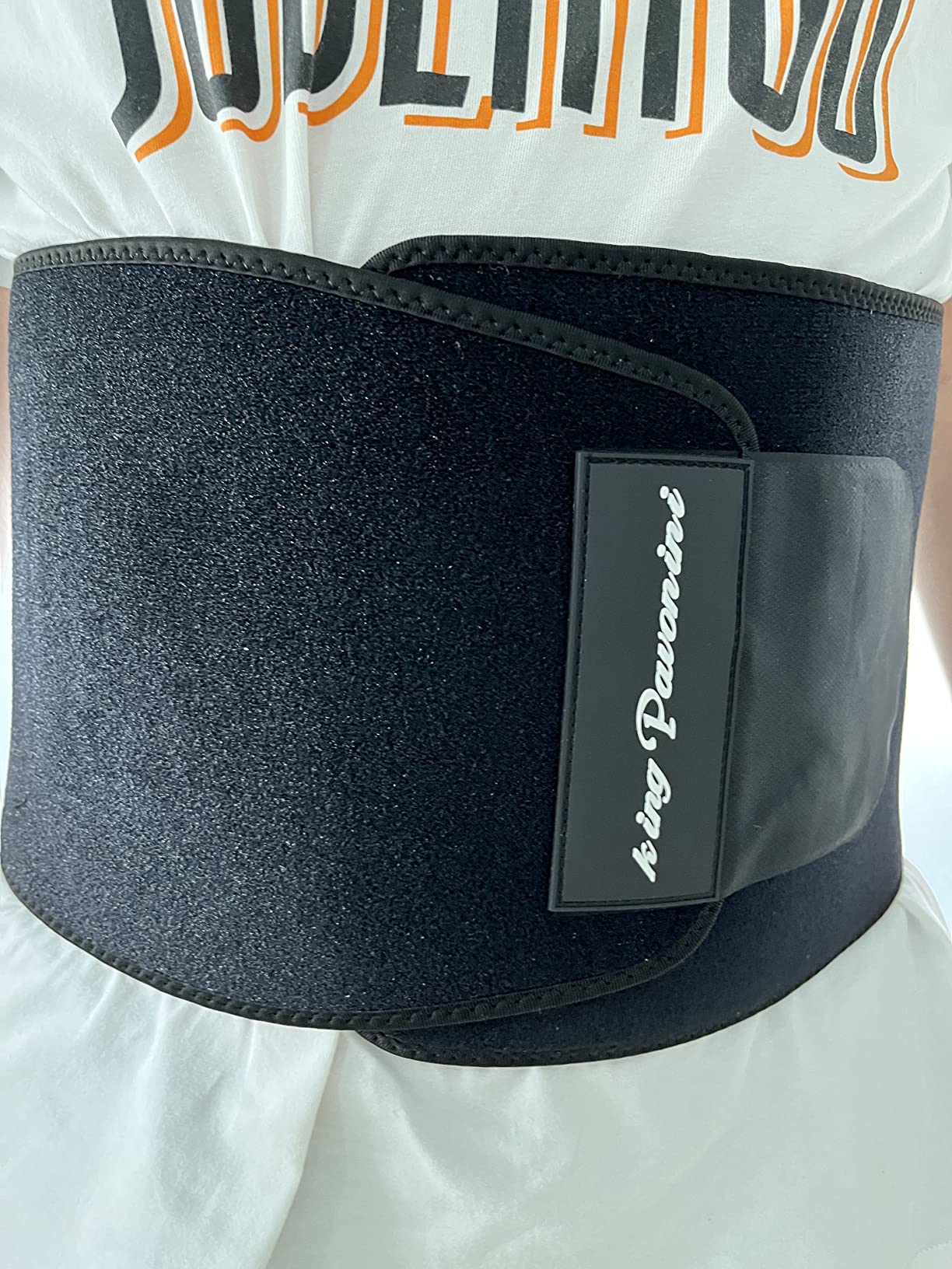 KingPavonini Waist Trainer for Men Women Belly Fat, Sweat Belt Band customer photo 2