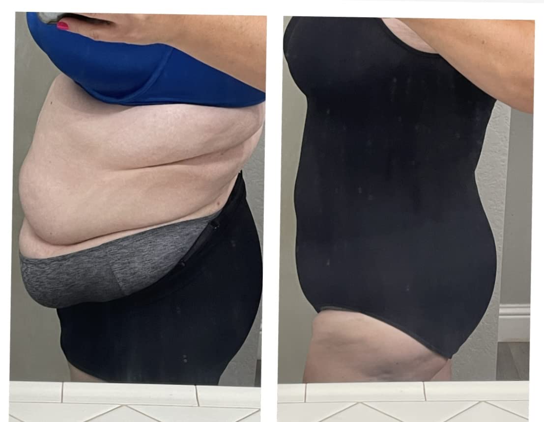 BRABIC Womens' Seamless Sleeveless V-Neck Bodysuit Shapewear Tummy Control customer photo 2