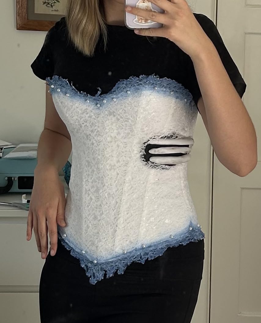 HNGHOU Women's Bustier Corset Top Plus Size Satin Waist Cincher Overbust Bustiers customer photo 2