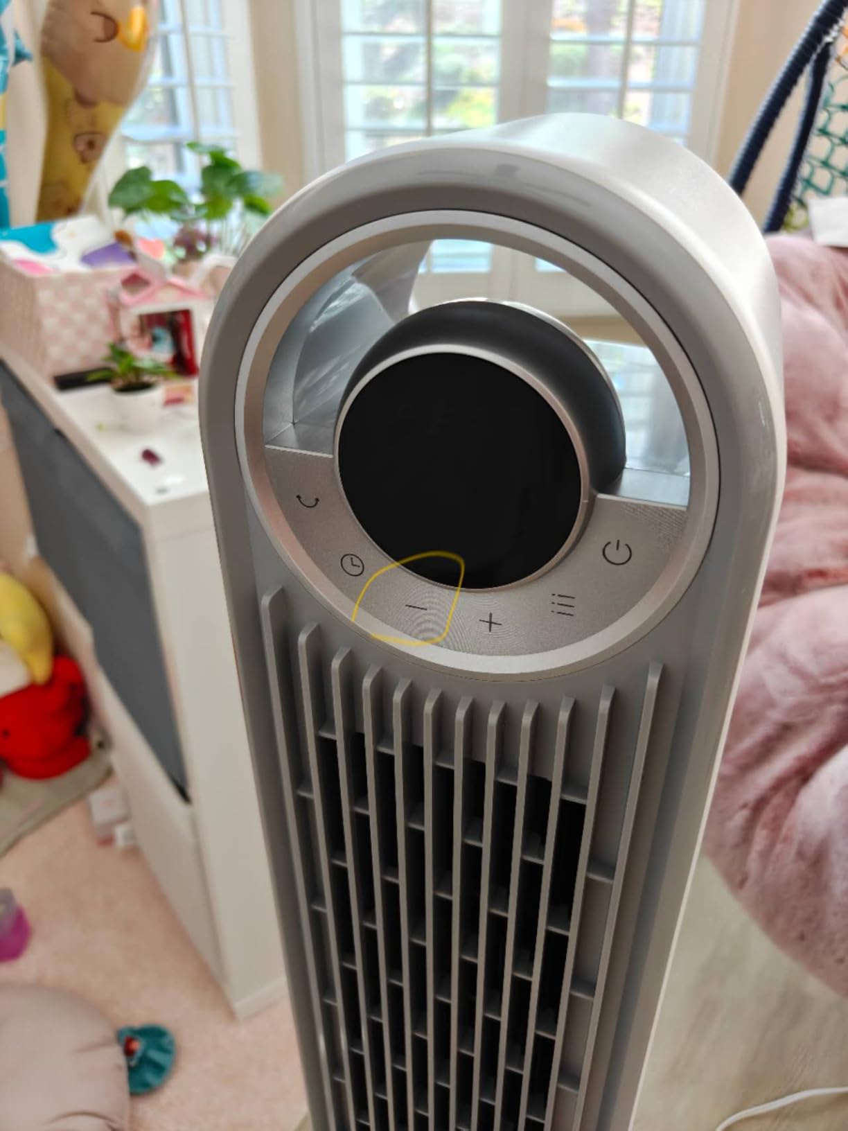 DREO Tower Fan for Bedroom, Upgraded DC 28ft/s Velocity, 9 Speeds customer photo 1
