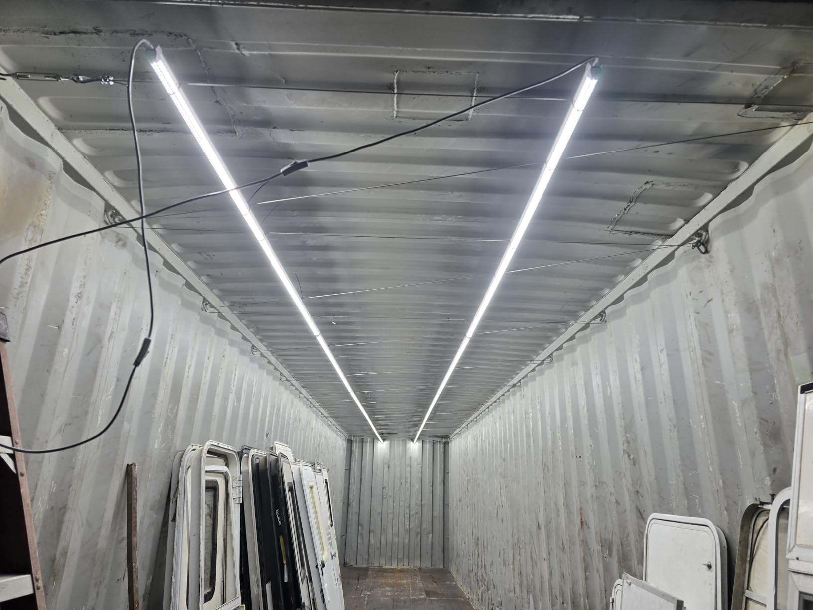 10-Pack 8ft LED Shop Light Fixture - 90W T8 Integrated LED Tube Light - 6500K 12000LM V-Shape Linkable - High Output - Clear Cover - Plug and Play - 270 Degree Lighting for Garage, Shop, Barn customer photo 2