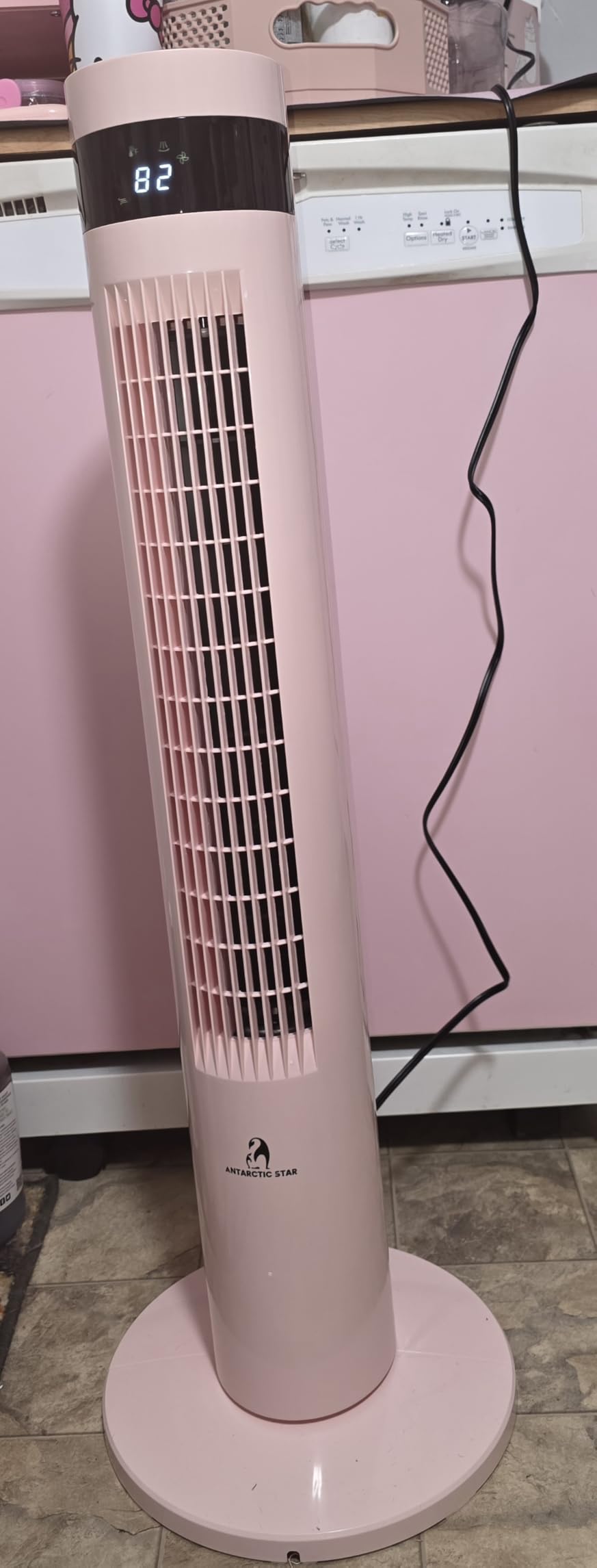 Antarctic Star Tower Fan Portable Electric Oscillating Fan (43 inch, Pink) customer photo 1