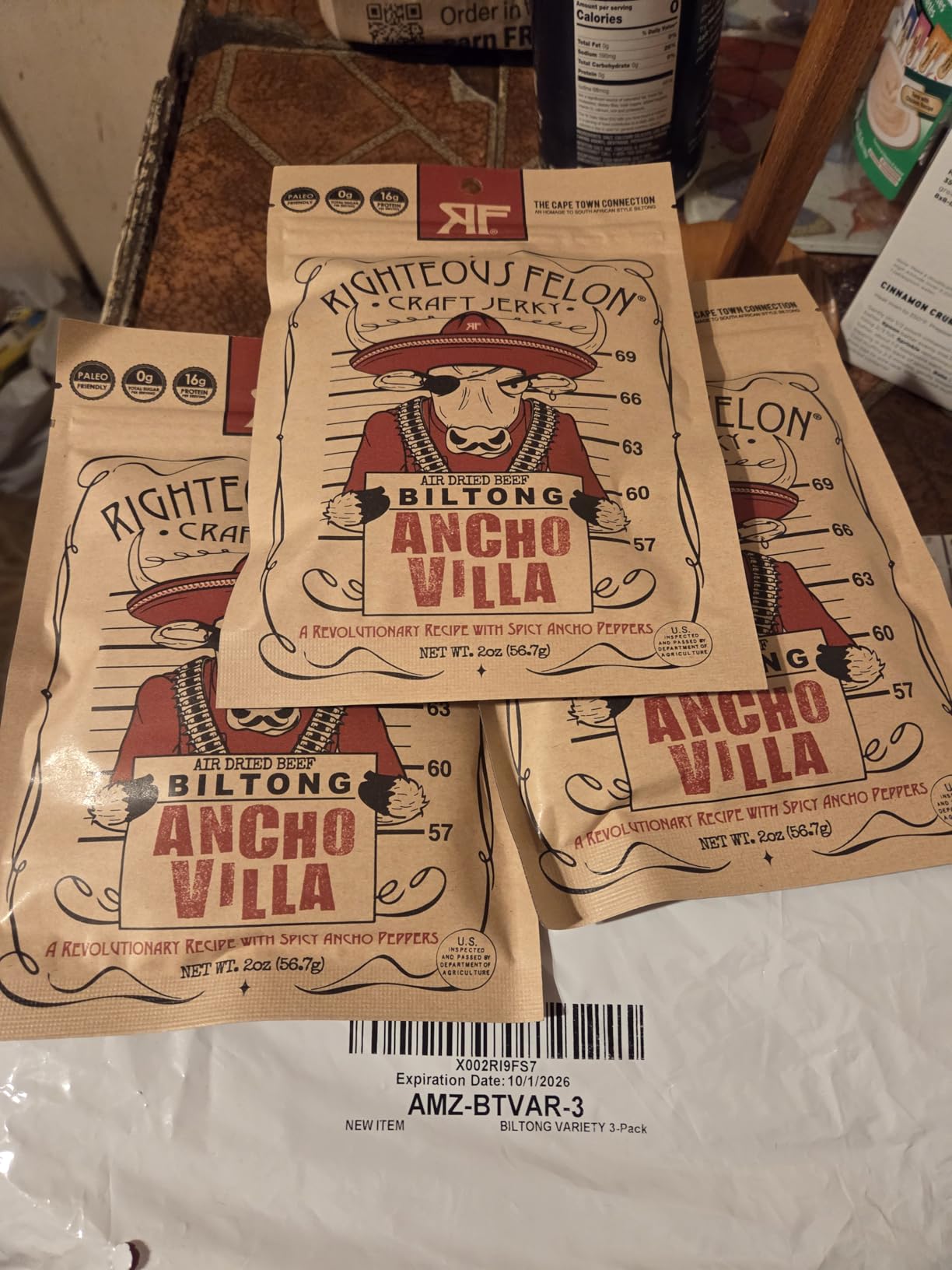 Righteous Felon South African Biltong Beef Jerky Variety Pack - 3 Pack customer photo 1