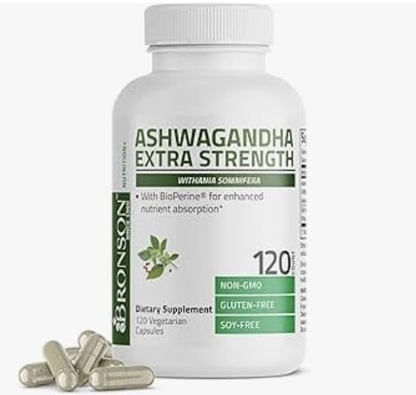 Bronson Ashwagandha Extra Strength Stress & Mood Support 120 Capsules customer photo 1