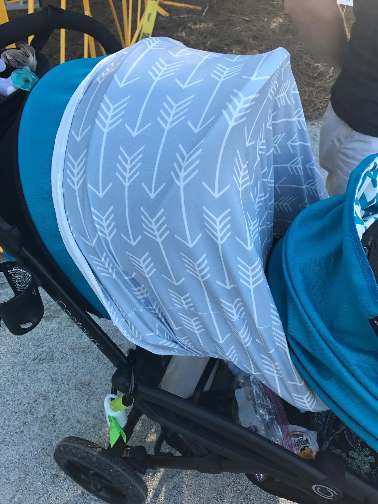 Multi-use Carseat Canopy Cover - Breathable Breastfeeding Covers, Car Seat Covers for Babies, Stroller Canopy Cover (Cute Dinosaur) customer photo 1