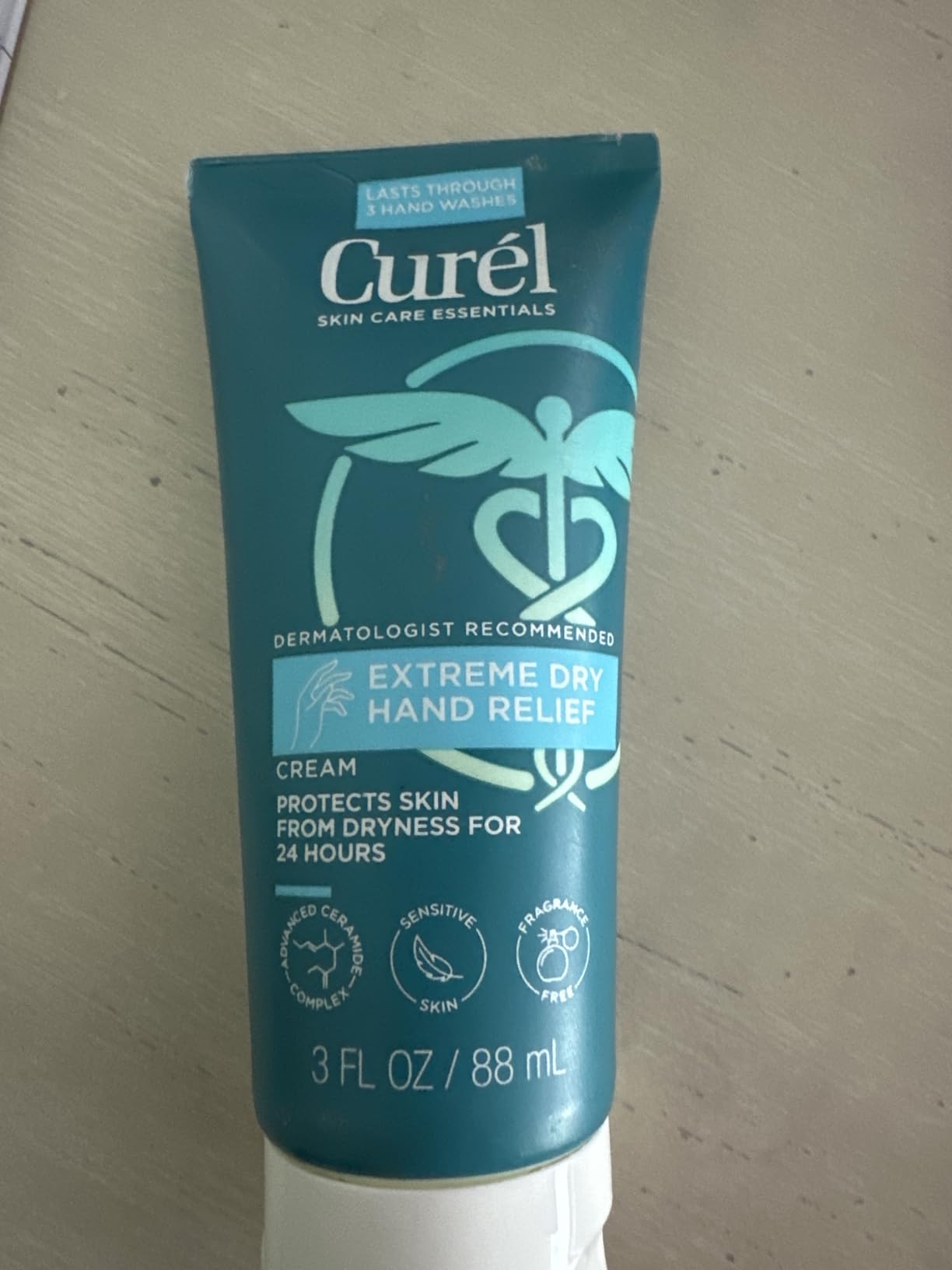 Curel Extreme Dry Hand Relief, Dermatologist Recommended, Long-Lasting Cream For Dry Hands, Paraben Free, Fragrance-Free Hand Lotion, 3 Oz customer photo 1