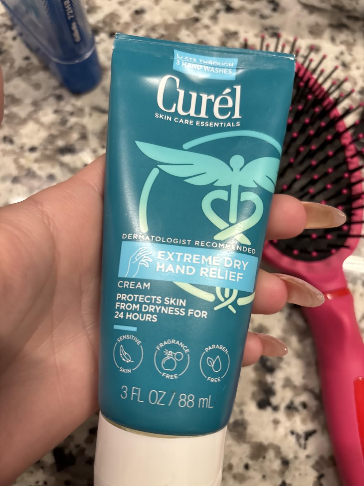 Curel Extreme Dry Hand Relief, Dermatologist Recommended, Long-Lasting Cream For Dry Hands, Paraben Free, Fragrance-Free Hand Lotion, 3 Oz customer photo 2