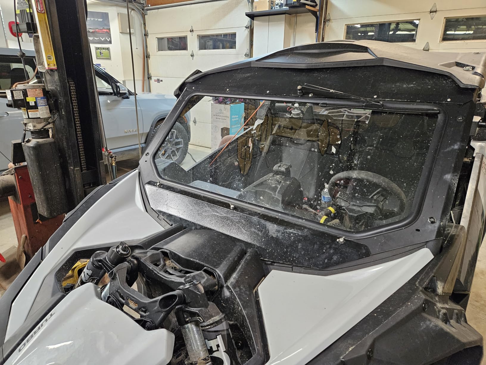 ECOTRIC Full Glass Windshield with Sun Visor Compatible With Maverick X3 customer photo 1