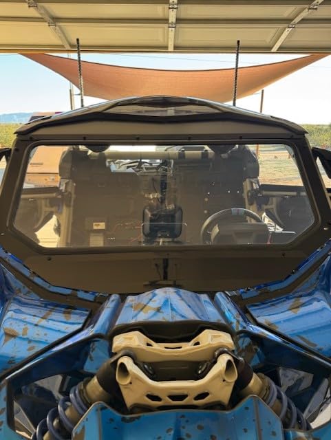 ECOTRIC Full Glass Windshield with Sun Visor Compatible With Maverick X3 customer photo 2