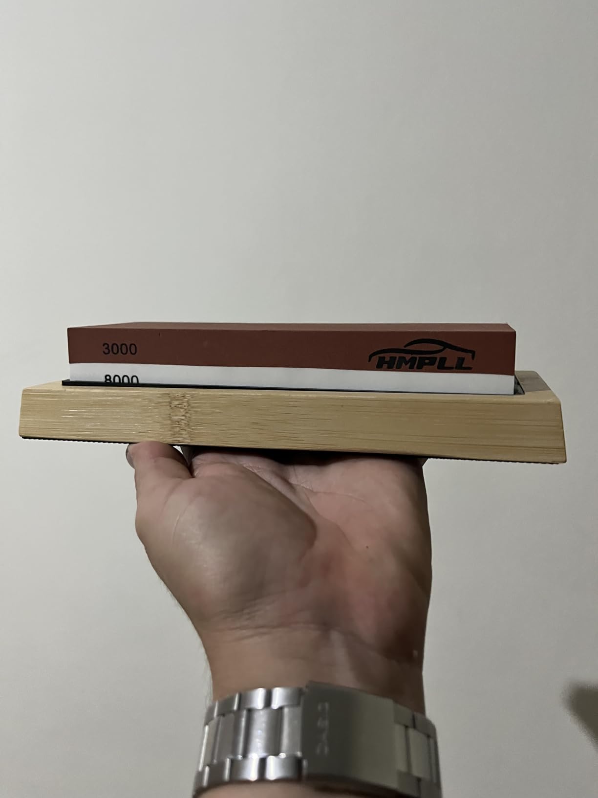 HMPLL Knife Sharpening Stone Set, Professional Whetstone 4 Side Grit 400/1000 3000/8000, Whetstone Knife Sharpener Stone Set Include Non-slip Base, Leather Strop, Flattening Stone & Angle Guide | 400/1000 3000/8000, Whetstone Knife Sharpener Stone Set Include Non-slip Base, Leather Strop, Flattening Stone & Angle Guide customer photo 1
