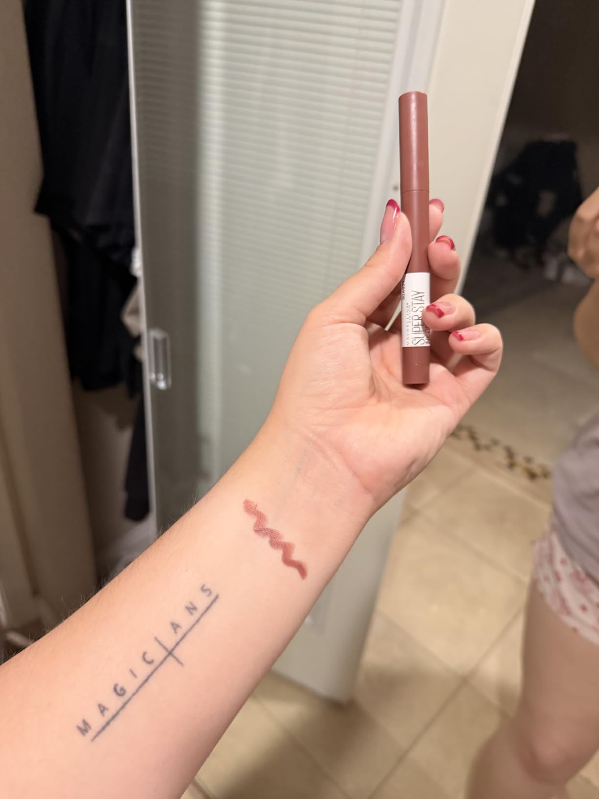 Maybelline Super Stay Ink Crayon Matte Longwear Lipstick Makeup, 125 Check Yourself, 0.04 oz customer photo 2