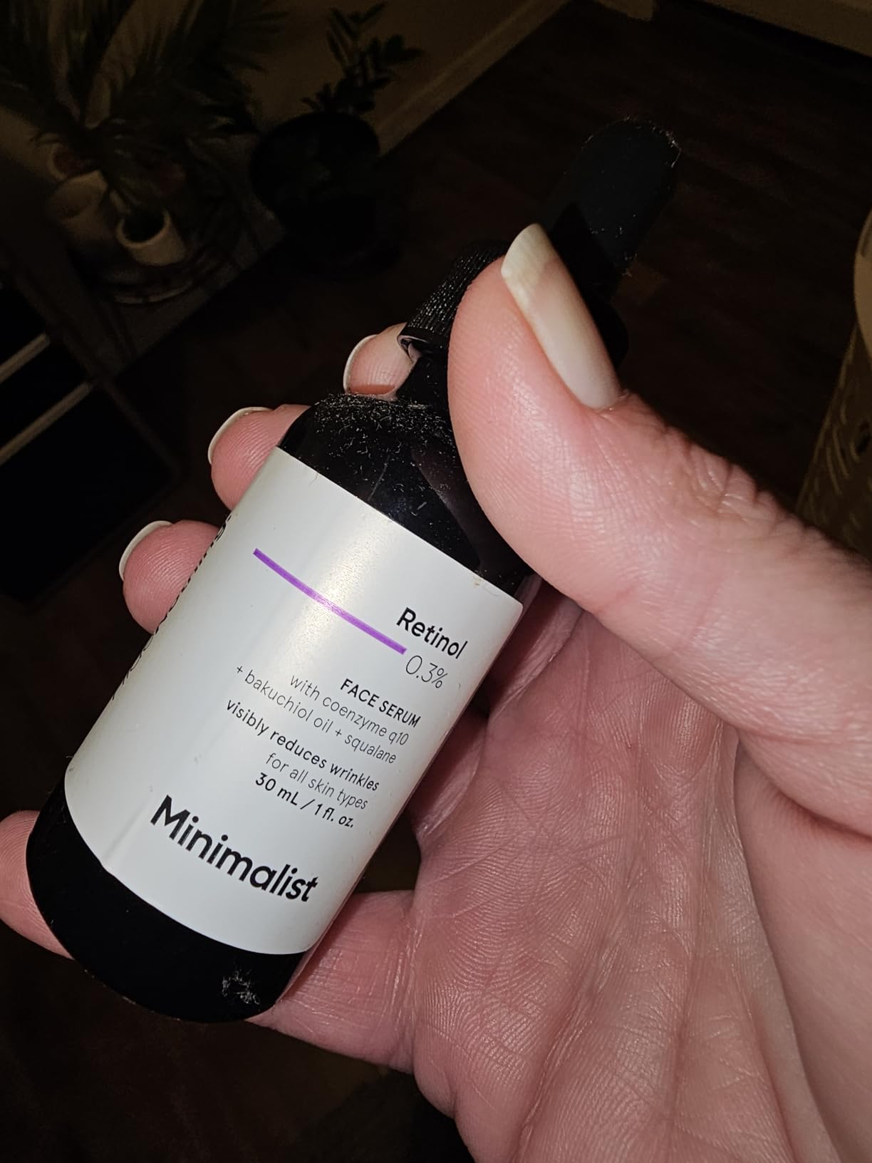 Minimalist Retinol 0.3% Face Serum With Squalane & Bakuchiol for Anti Aging | Reduce Fine Lines & Wrinkles | For Women & Men | 1 Fl Oz / 30 ml customer photo 1