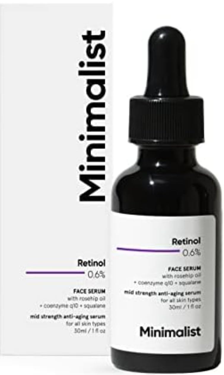 Minimalist Retinol 0.3% Face Serum With Squalane & Bakuchiol for Anti Aging | Reduce Fine Lines & Wrinkles | For Women & Men | 1 Fl Oz / 30 ml customer photo 2