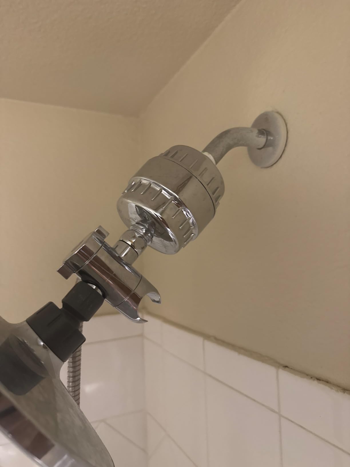 20 Stage Shower Filter w/ 3 Cartridge, Shower Head Filter, Reduce Well Hard Water Chlorine Heavy Metal & Impurity, Improve Skin Hair, Fit Most Handheld Showerhead Fixed Rainfall, Chrome customer photo 2