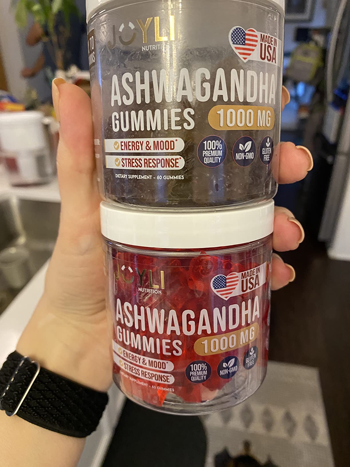 Ashwagandha Gummies for Women & Men - Natural Calm Gummies with Ashwagandha Root Extract Vitamin C Zinc - Ashwagandha Herbal Supplement for Sleep Stress Balance - 60 Vegan Sugar Free Chews customer photo 2