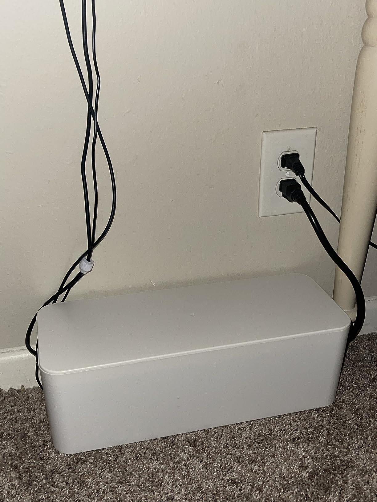 Cable Management Box, Large Cord Organizer Box to Hide Power Strip customer photo 1