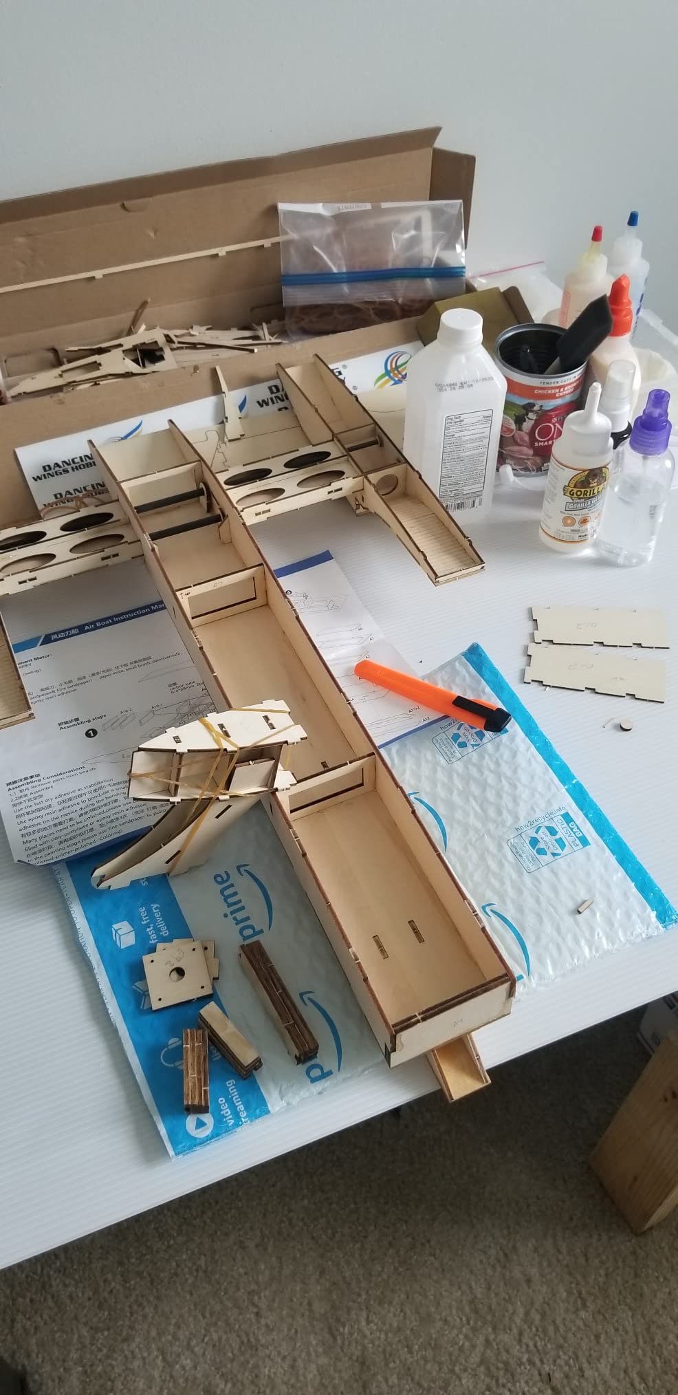 RC Plywood Outrigger 600mm Wooden Air Boat Kit to Build for Adults (B081) customer photo 2