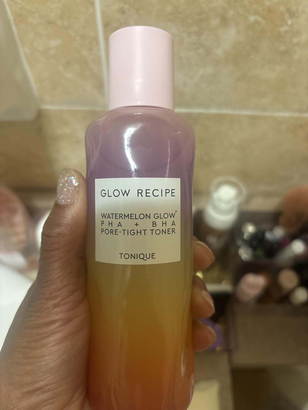 Glow Recipe PHA + BHA Face Toner, Korean Exfoliating Toner for Pores, Gentle Chemical Exfoliant + Hydrating Toner, Watermelon, Cactus Water + Glycerin (40ml) customer photo 1