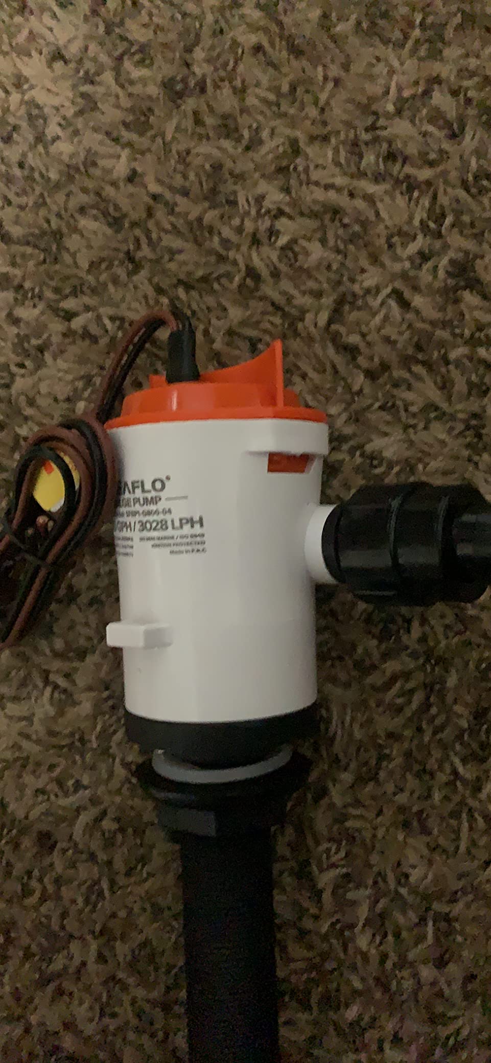 SEAFLO 04 Series 800 GPH Baitwell/Livewell Aerator Pump with Straight Intake, 12V DC, Saltwater/Freshwater, Replaceable Cartridge Motor customer photo 1