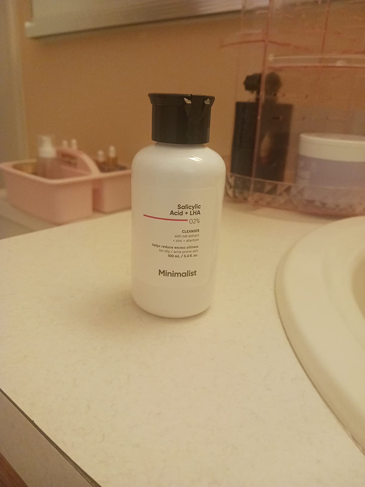 Minimalist Salicylic Acid 2% Face Wash for Oily, Acne Prone Skin | Face Cleanser With LHA & Zinc | Sulphate free Gentle BHA Liquid Exfoliant | For Women & Men | 3.4 Fl Oz / 100 ml customer photo 1