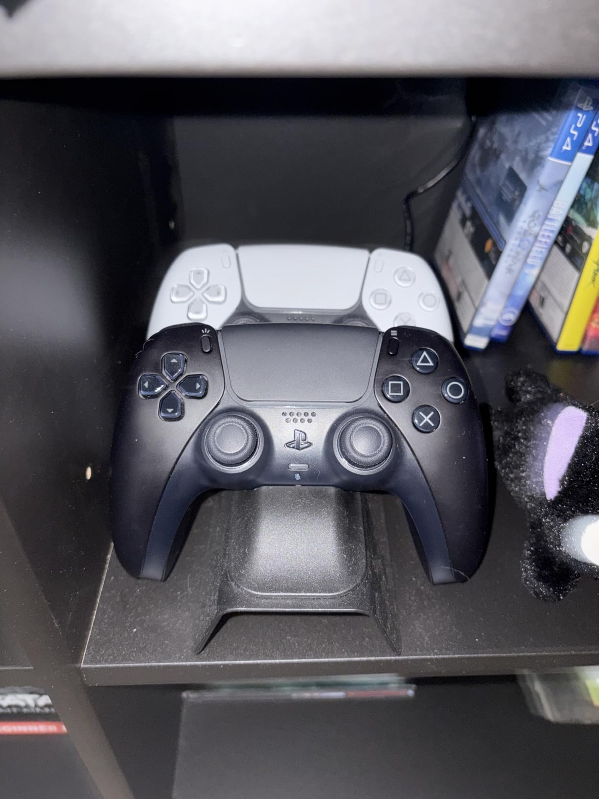 NexiGo Enhanced PS5 Controller Charger with Thumb Grip Kit, Fast Charging AC Adapter, DualSense Charging Station Dock for Dual PlayStation 5 Controllers with LED Indicator, Black customer photo 2