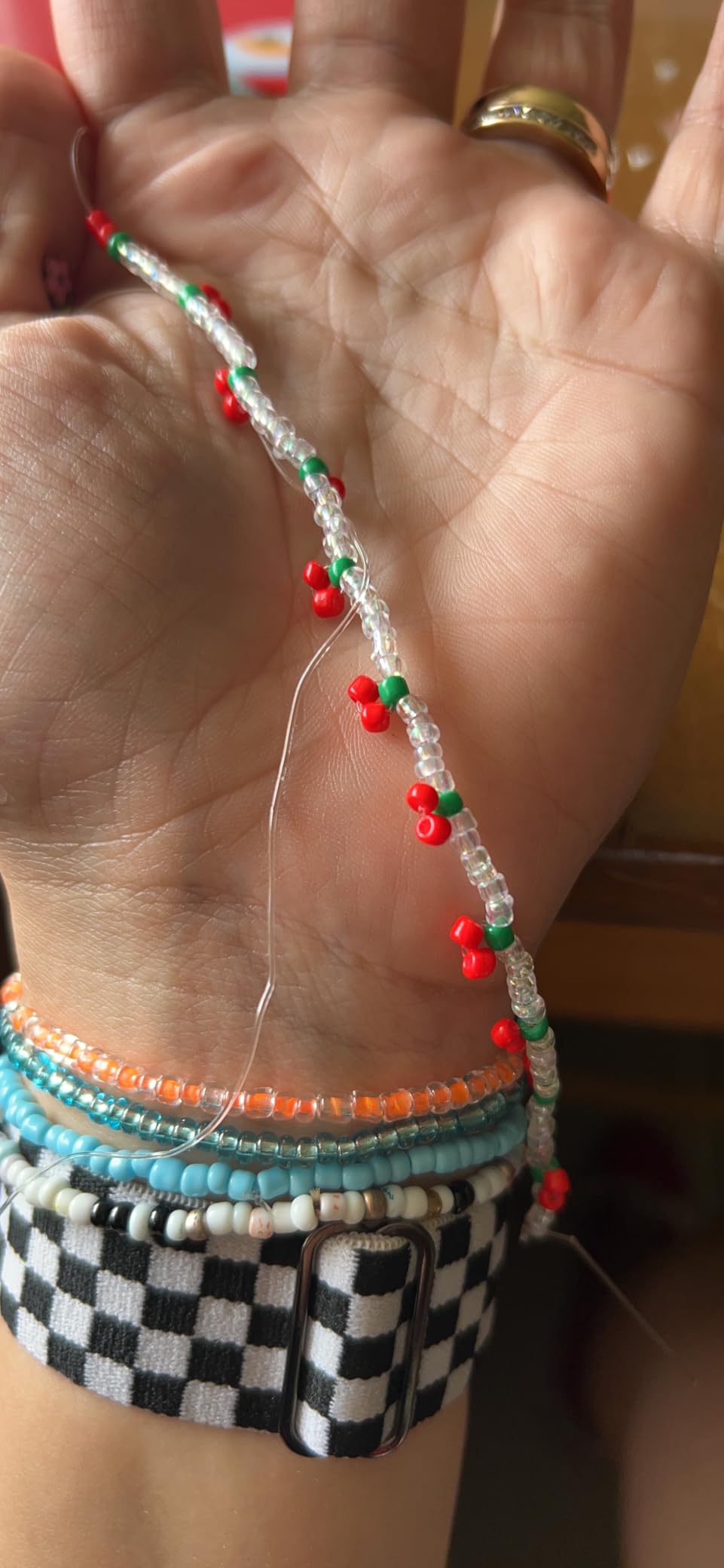 EuTengHao 8/0 Glass Seed Beads Kit, 3mm Metal Color Waist Beads, 24Colors Small Pony Beads with String for Bracelet Necklace Earring Jewelry Making (14405PCS, 600 Per Color) customer photo 2