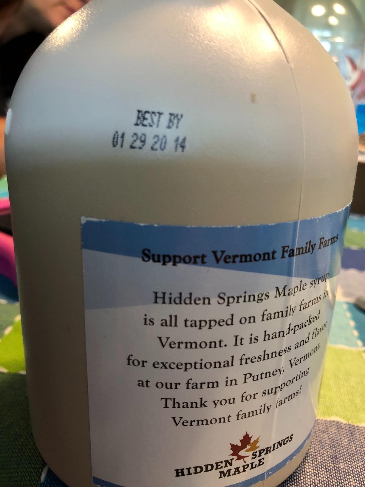 Hidden Springs Maple Dark Half Gallon 100% Pure Maple Syrup USA/CAN, BPA-free Jug customer photo 1