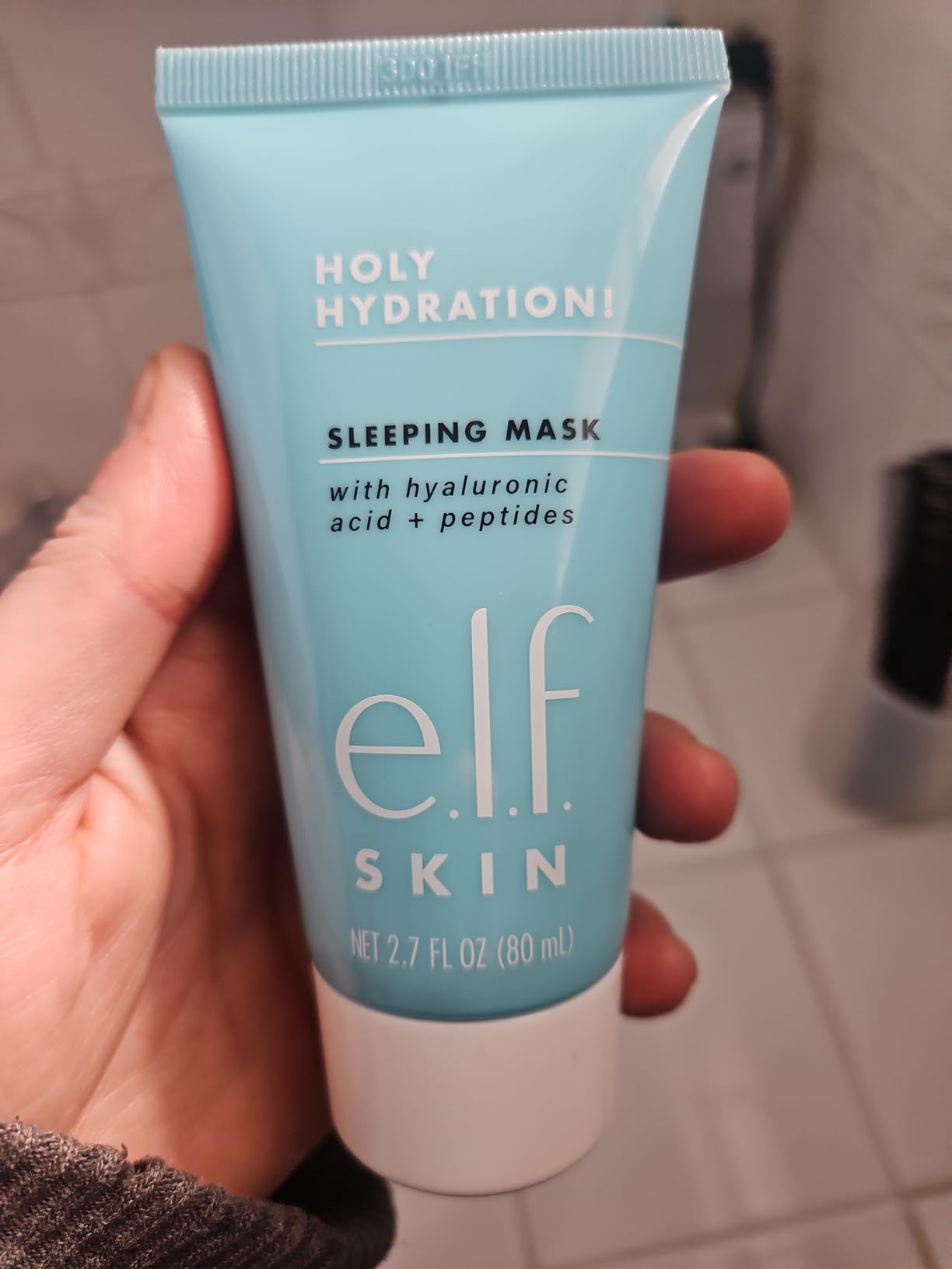 e.l.f. SKIN Holy Hydration! Sleeping Mask, Moisturizing & Plumping Dual-Use Sleep Or Rinse-Off Face Mask, Soothes Skin With A Creamy Formula customer photo 2
