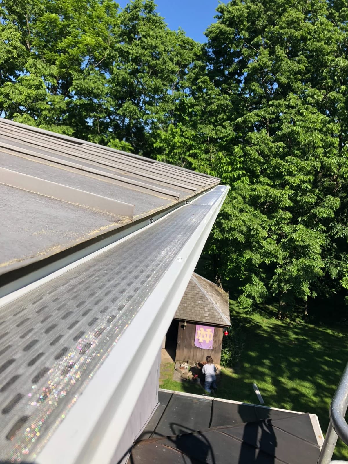 Micromesh Gutter Guards, 5 Inch, 100 FT, Stainless Mesh, White customer photo 2