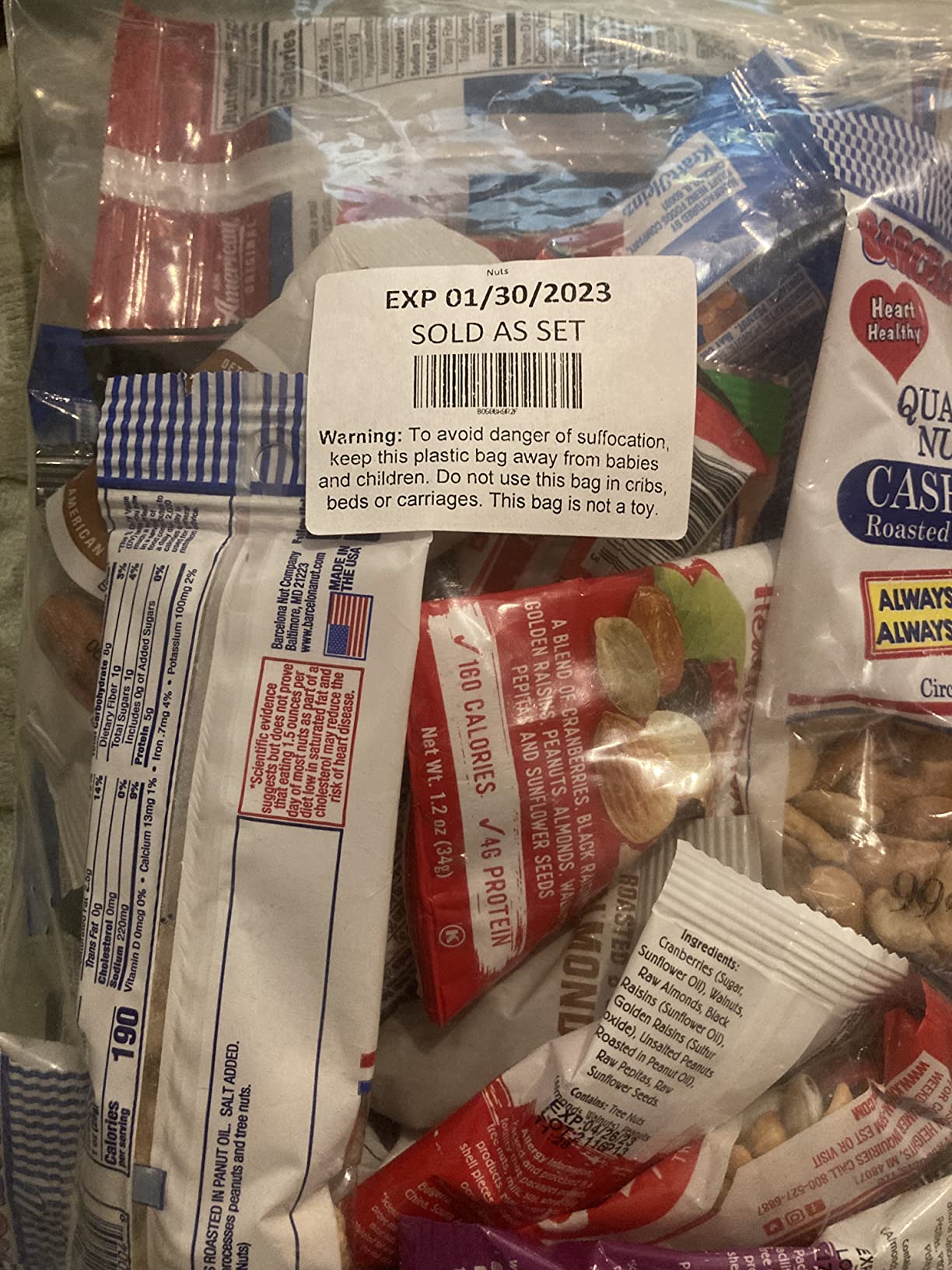 Mixed Nuts Individual Packs, Trail Mix Healthy Snack Pack Bulk Care Package customer photo 1