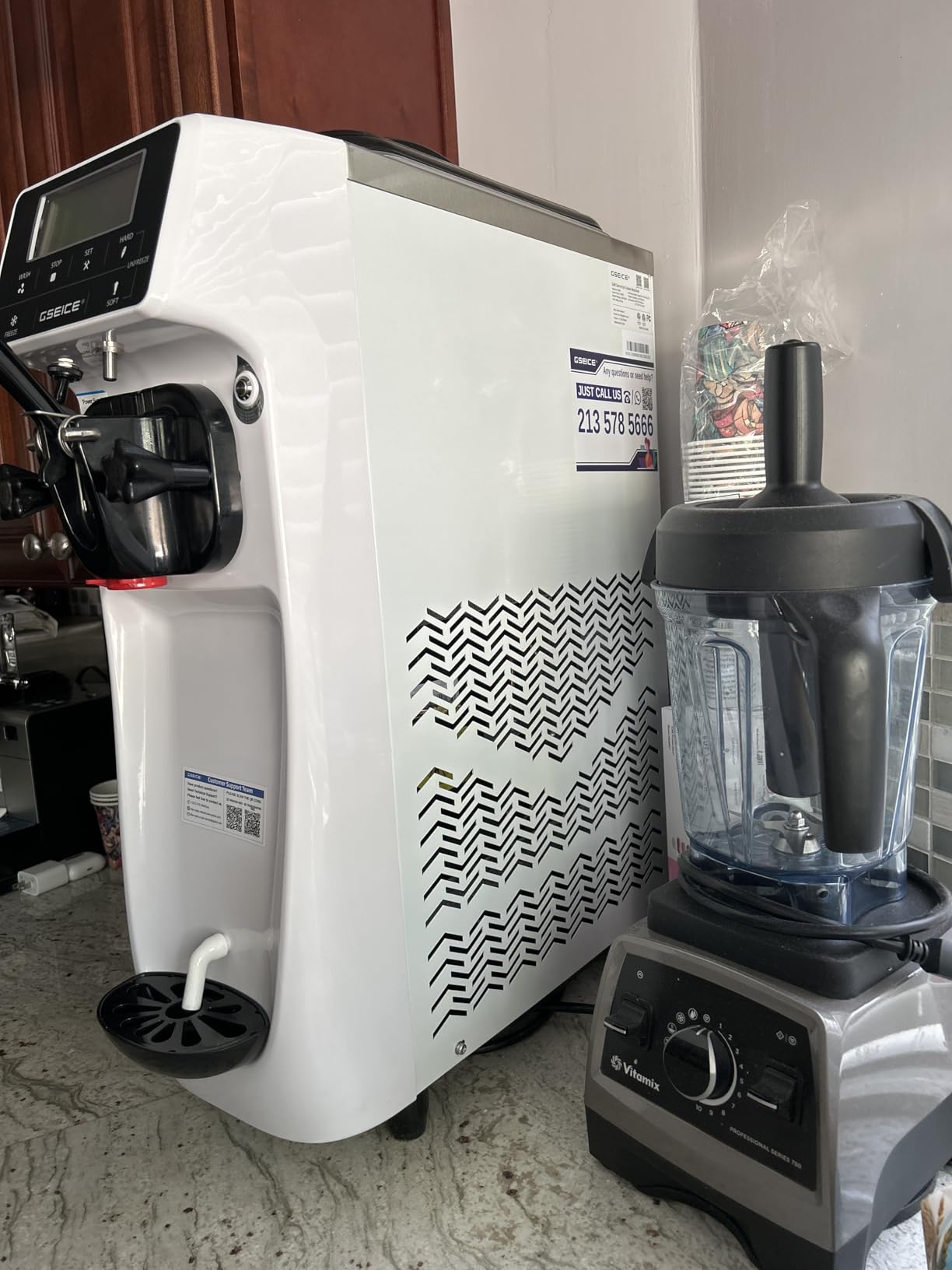 GSEICE Soft Serve Ice Cream Machine ETL customer photo 1