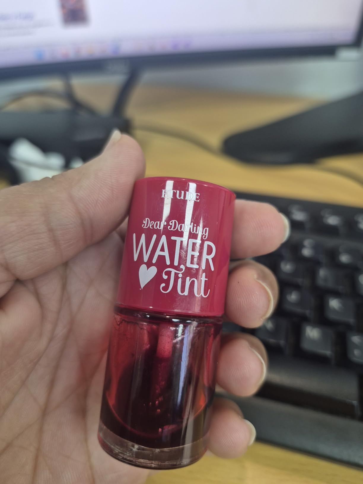 ETUDE Dear Darling Water Tint Lip and Cheek Stain, Strawberry Ade, 9g customer photo 2
