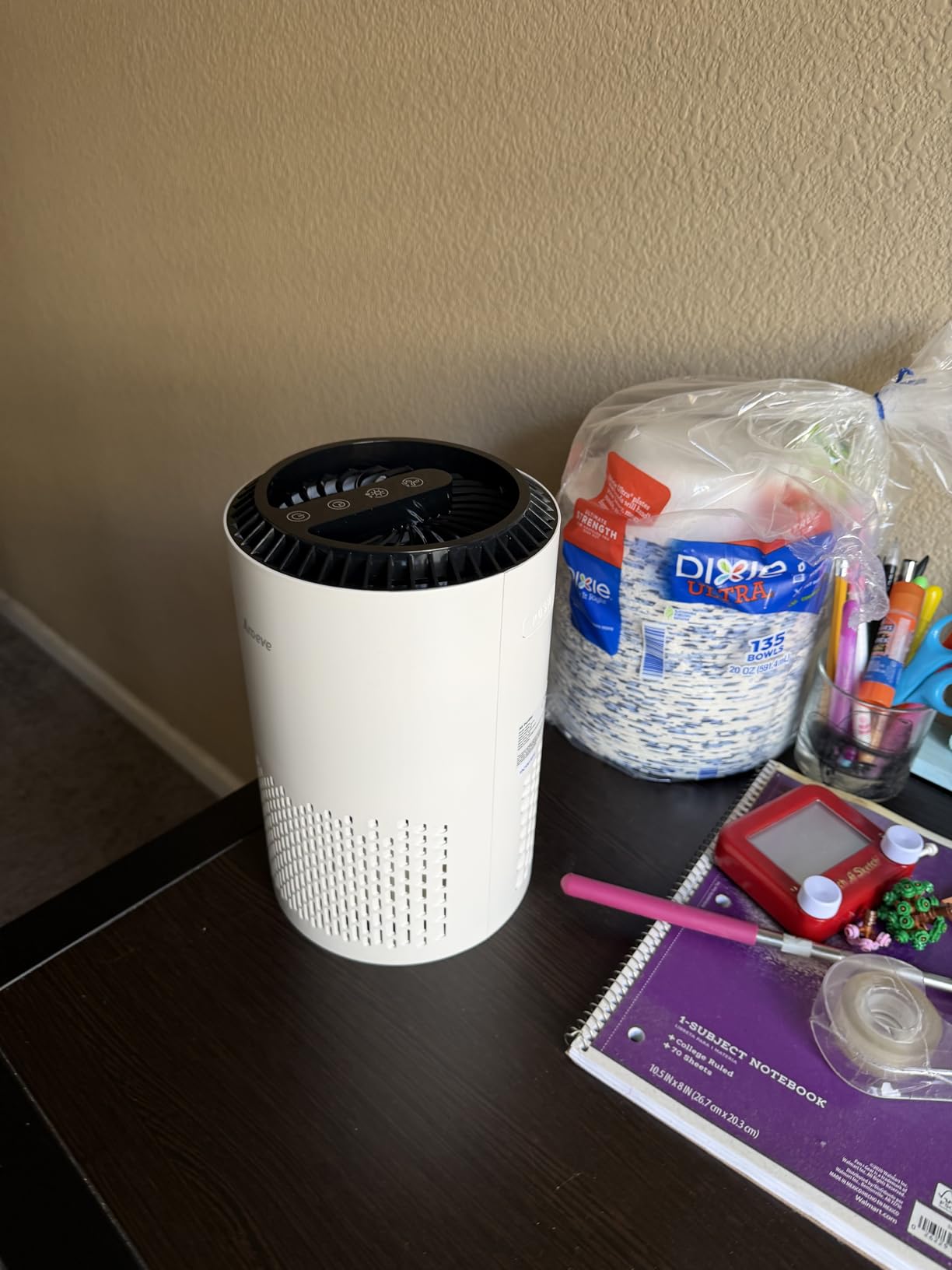 AROEVE Air Purifiers for Bedroom with Sleep Mode Speed Control-MK01A(White) customer photo 2