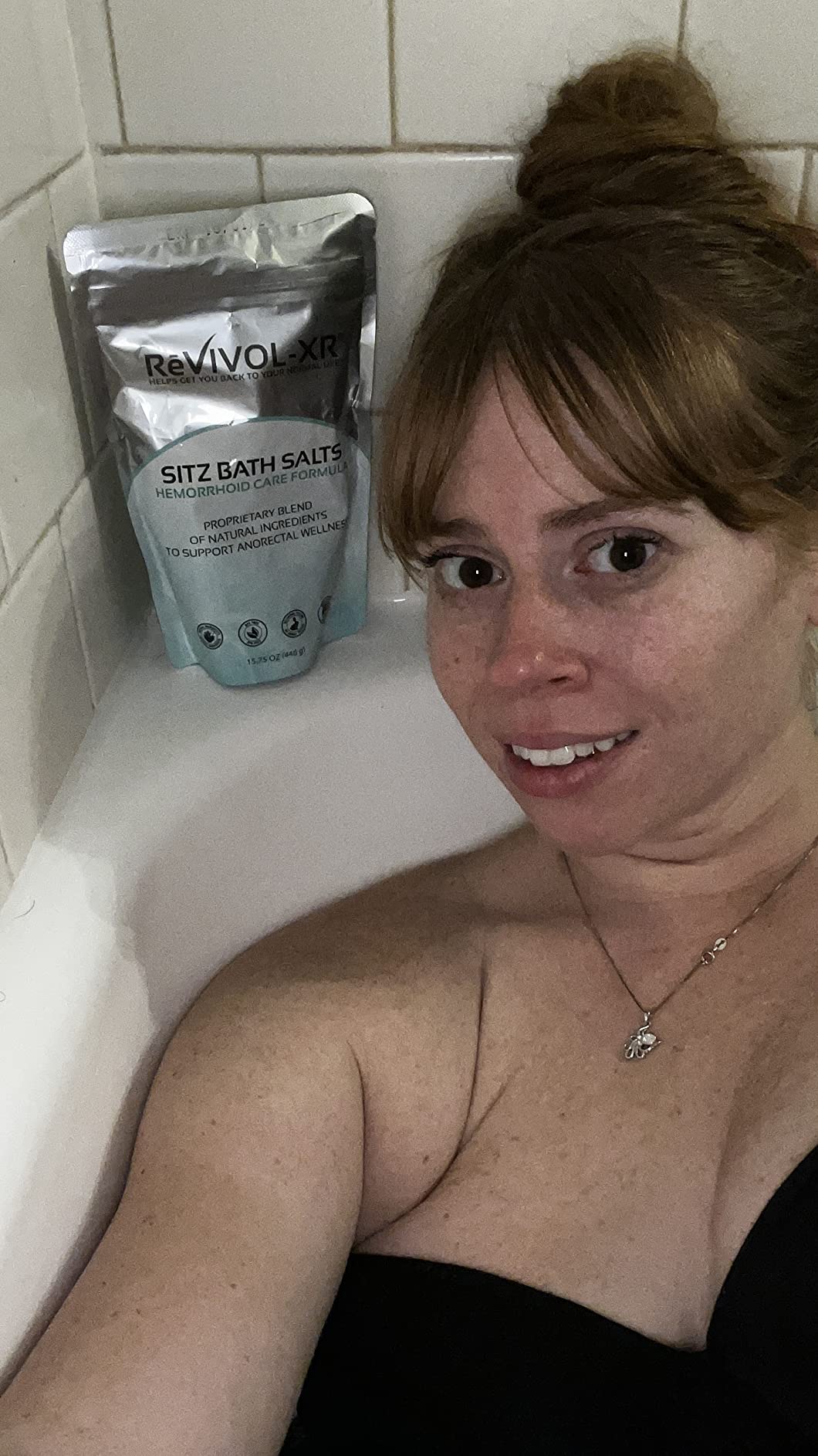 Sitz Bath for Hemorrhoids Soothing 20-in-1 Salts Mix + E Oils, 15 Soaks Concentrate for Toilet Seat Basin customer photo 1