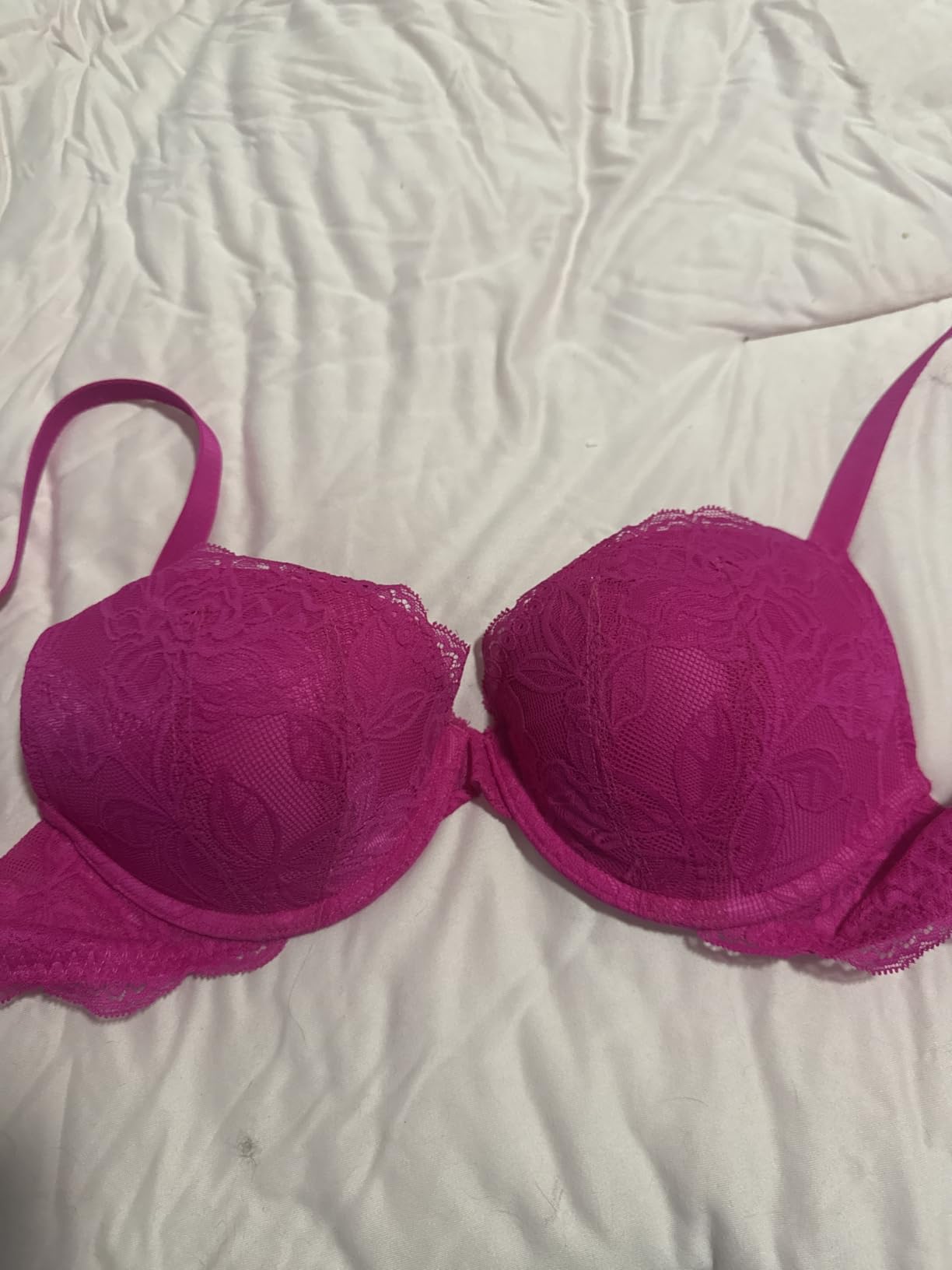 DOBREVA Women's Lace Push Up Bra Underwire Plunge customer photo 1