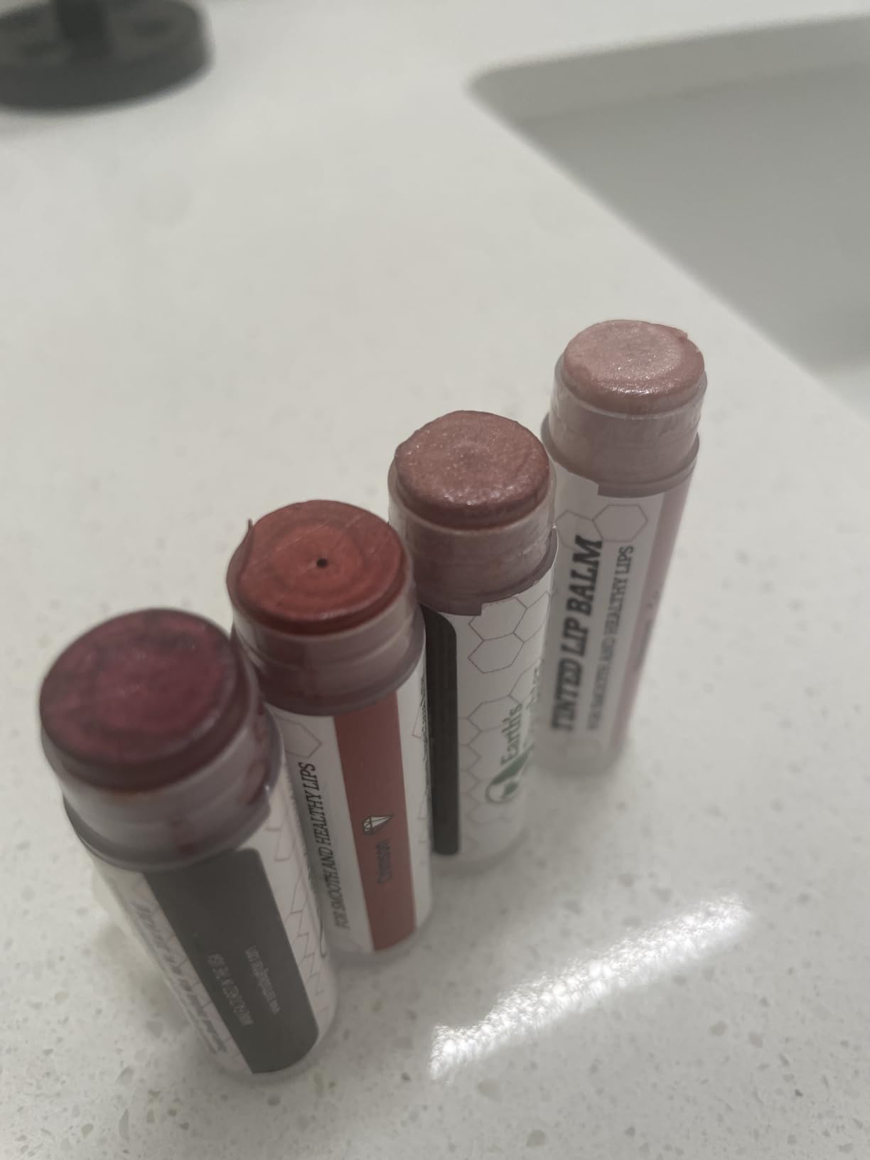 Earth's Daughter Tinted Lip Balm 4 Pack of Assorted Colors - Beeswax, Coconut Oil, Cocoa Butter, Vitamin E - Moisturize and Beautify - Paraben Free customer photo 2